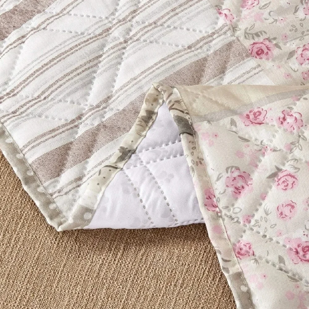 Brilliant Sunshine Cupid and Rose Patchwork Quiltef Loveseat Slipcover